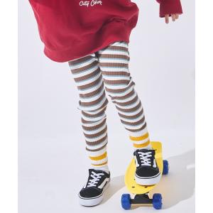 レギンス スパッツ のびのびフィット リブボーダー9分丈レギンス キッズ 子供 男の子 女の子