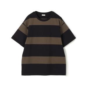 BACCA（バッカ） tシャツ リネンボーダー ネックドレープTシャツ