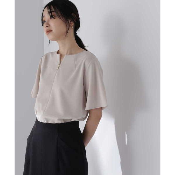 「NATURAL BEAUTY BASIC」 半袖カットソー FREE ベージュ レディース