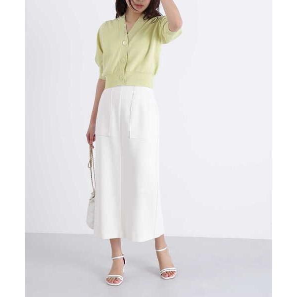 「NATURAL BEAUTY BASIC」 タイトスカート MEDIUM オフホワイト レディース
