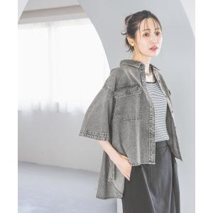 「GLOBAL WORK」 半袖シャツ LARGE グレー系その他5 レディース