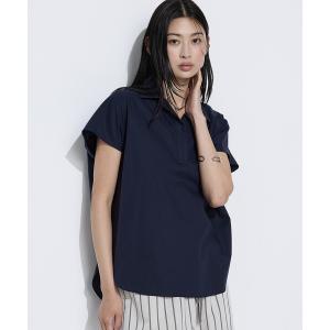 ブラウス シャツ 夏 半袖 ローン スキッパー Tブラウス レディース