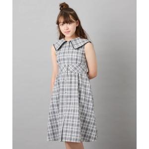 ワンピース 「130-160」「冷感/洗える」ビッグ襟ワンピース キッズ 子供服