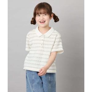 tシャツ 「130-160」「ママとお揃いコーデが叶う」フリルボーダーポロシャツ キッズ 子供服