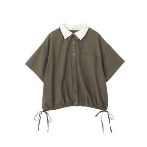 ブラウス シャツ 夏 半袖 レイヤードライクショートスリーブシャツ レディース
