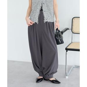 ワイドパンツ パンツ 4タックカーブパンツ レディース