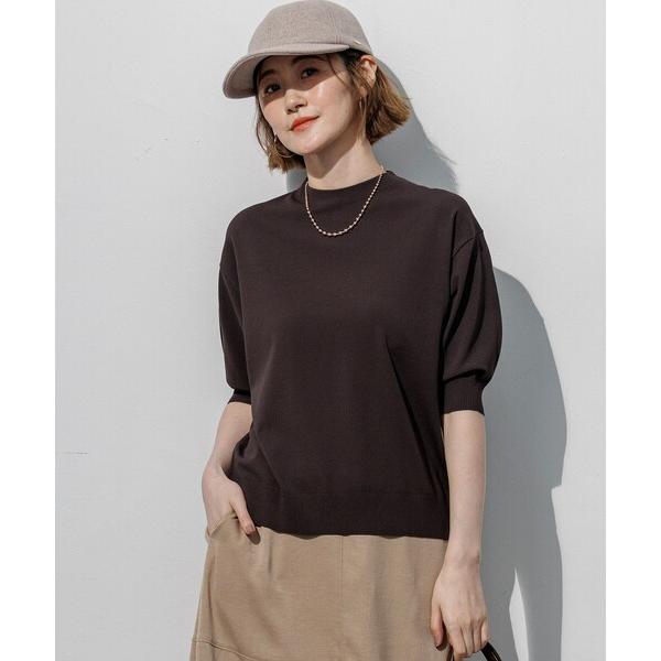 ニット セーター セミマットフリゼ リラクシー ニット Tシャツ レディース