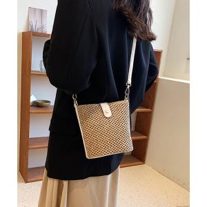 ショルダーバッグ バッグ Liaa/かご風 編み ショルダーバッグ A18818 レディース