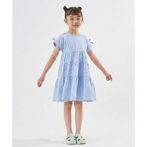 ワンピース 「綿100％」「どちらが前でもOK」ティアードTシャツワンピース キッズ 子供服 女の子