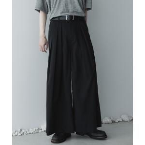 ワイドパンツ スラックス ディープタックバギーワ...の商品画像