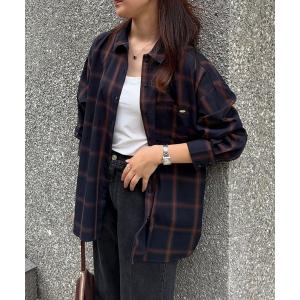 ブラウス シャツ 夏 「定番」オンブレーチェックレギュラーカラーシャツ｜羽織り/冷房対策/着回し/大人カジュアル/チェックシャツ レディース