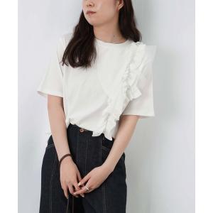 tシャツ 半袖 LC/LLL コンパクトスムースアシメフリルデザインプルオーバー レディース