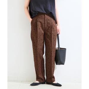 スラックス パンツ 「追加2」手洗い可 / ドットフロッキースティックパンツ レディース