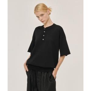 セーター ニット HIGH GAUGE HENRY NECK S/S KNIT / ハイゲージヘンリーネックS/Sニット メンズ レディース｜ZOZOTOWN Yahoo!店