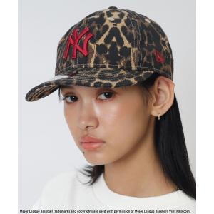 キャップ 帽子 「NEW ERA」MLBロゴ総柄9TWENTYキャップ レディース