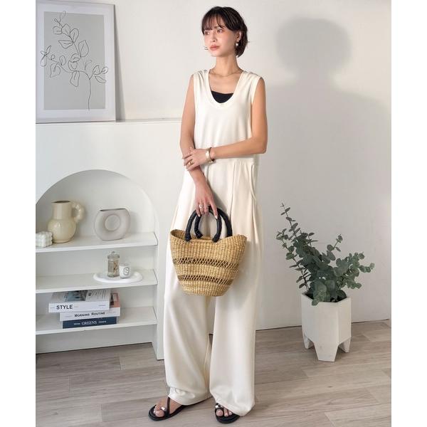 「Java」 オーバーオール X-LARGE アイボリー レディース