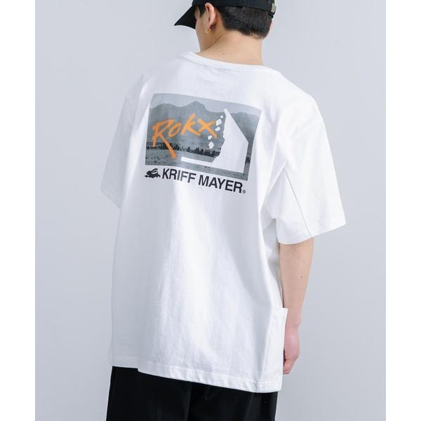 「ROKX」 半袖Tシャツ L オフホワイト メンズ