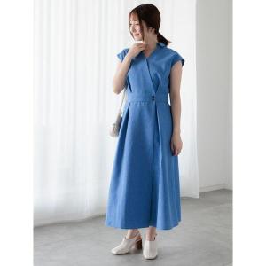 「Te chichi TERRASSE」 ノースリーブワンピース F ブルー レディース