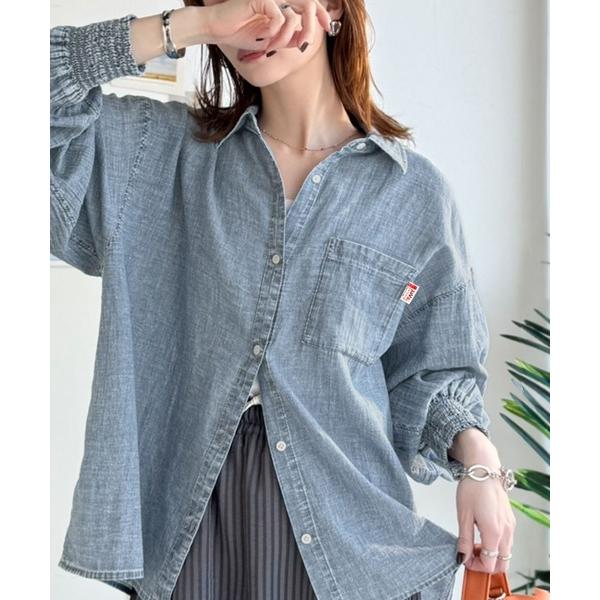 「Java」 長袖ブラウス MEDIUM ブルー レディース