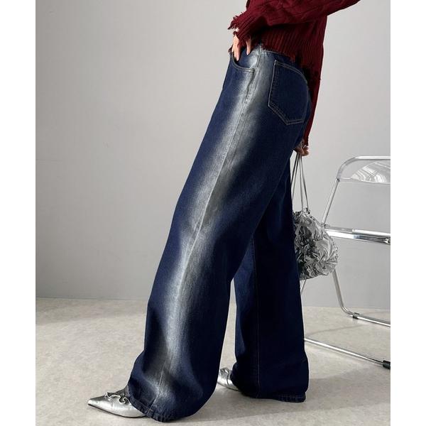 「Java」 デニムパンツ X-LARGE ワンウォッシュ レディース