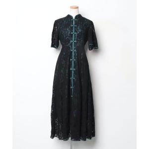 「PAMEO POSE」 半袖ワンピース MEDIUM ブラック系その他 レディース