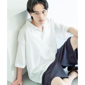 シャツ 半袖 「接触冷感/速乾」スパンブロードプルオーバーシャツ メンズ