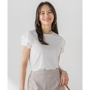 tシャツ 半袖 「WEB限定」ショルダーフリルカットソー レディース