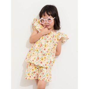ブラウス シャツ シャーリング花柄ブラウス(セットアップ可) キッズ 子供服 女の子