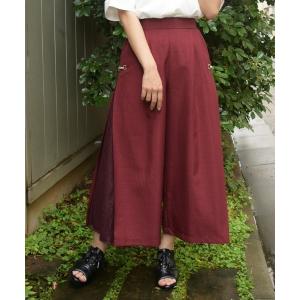 ワイドパンツ パンツ 接触冷感レース切替ワイドパンツ レディース