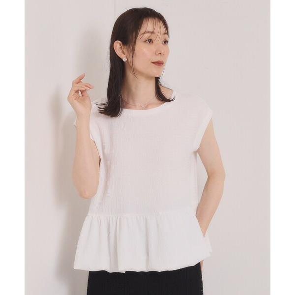 ブラウス シャツ 半袖 バルーンヘムブラウス レディース