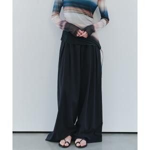 ワイドパンツ パンツ 「tageechita」テクスチャーワイドイージーパンツ レディース