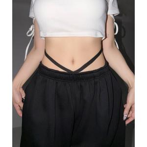 ワイドパンツ スウェットパンツ ジャージ 「 ３color 」ウエストストリングタックワイドスウェットパンツ ／ waist string tack wide sweat pants