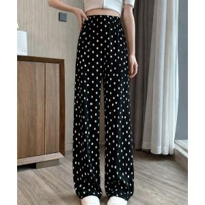 ワイドパンツ パンツ 「CANVAS+」ドット柄リラックスプリーツパンツ レディース