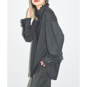 ブラウス シャツ SHEER FRILL ブラウス レディース