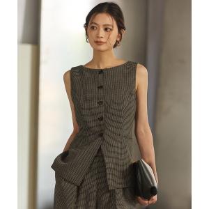 テクスチャーコンパクトジレ レディース メンズ
