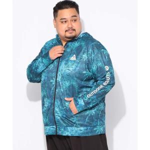 ラッシュガード ラッシュガード 長袖 メンズ 大きいサイズ 水陸両用 DRYメッシュ 総柄 ジップアップ ラッシュパーカー OUTDOOR PRODUCTS (アウトドアプロ…