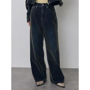 ワイドパンツ ジーンズ デニム デニムパンツ 「セットアップ対応」カラーモールデニムパンツ　秋服 レディース