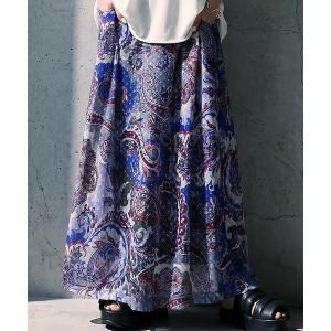 DAY CLOSET ロング スカート レディース ペイズリー柄ロングスカート