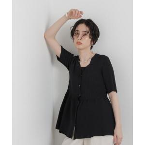 ニット セーター SUMMER VEIL KNIT ペプラムニットカーディガン レディース