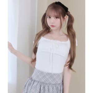 tシャツ 半袖 ギャザーデザインフロントリボントップス（夏服） レディース