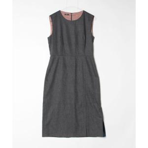「JIL SANDER NAVY」 ノースリーブワンピース 38 グレー レディース