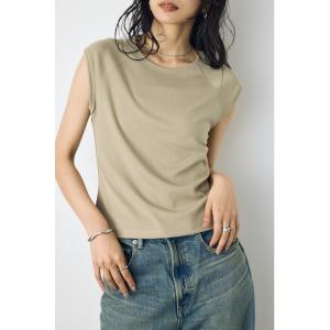 tシャツ フレンチスリーブTシャツ　春服　夏服　秋服　ちびT　ノースリーブトップス　ショート丈 レディース