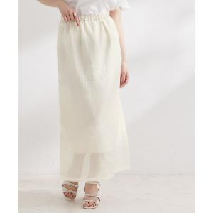 ロング スカート 夏 シアーオーガンジースカート