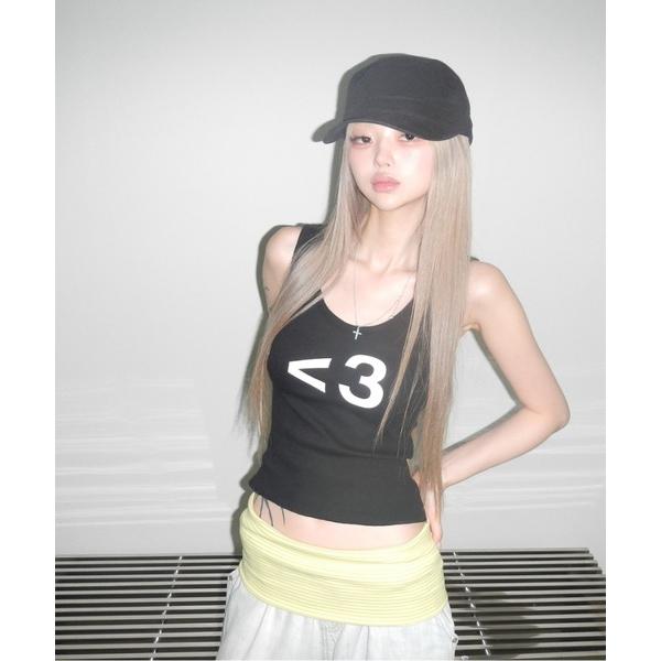 タンクトップ ノースリーブ sign cap top レディース