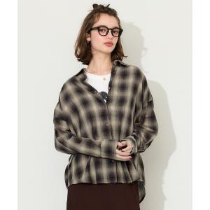 ブラウス シャツ 夏 「西山茉希様着用」チェックガーゼシャツ レディース