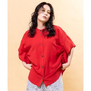 ブラウス シャツ サイドドロストバックタックブラウス レディース