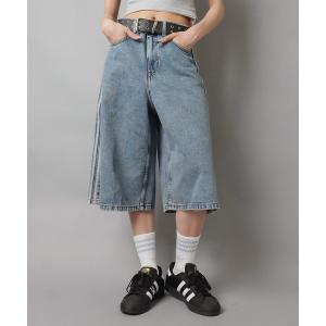 アディダス　adidas ハーフパンツ ワイドパンツ ジーンズ デニム デニムパンツ 「adidas/アディダス」デニムジョーツパンツ レディース