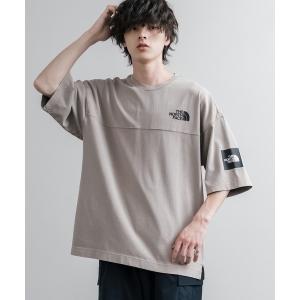 ノースフェイス tシャツ THE NORTH FACE WHITE LABEL STITCH DYEING S/S R/TEE オーバーサイズステッチラインワンポイントロゴピグメント加工半袖Tシャツ