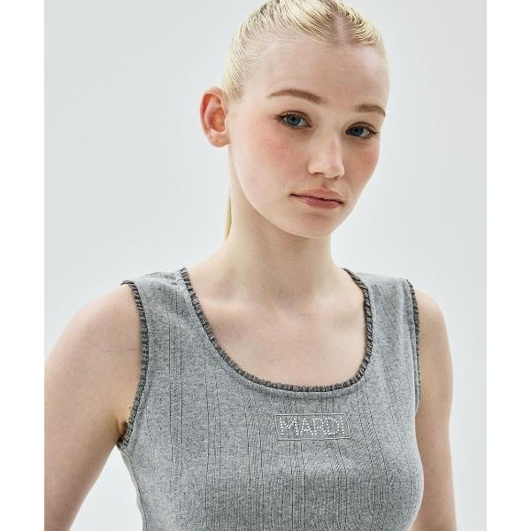 タンクトップ ノースリーブ TANK SCOOP NECK EYELET / タンク スクープ ネッ...