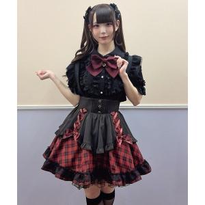 スカート 夏 レースアップミニエプロンスカート